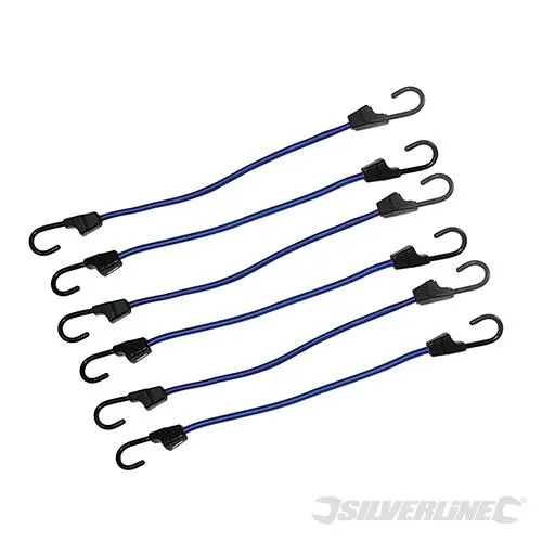 140822 Silverline Bungee Cords 6pk