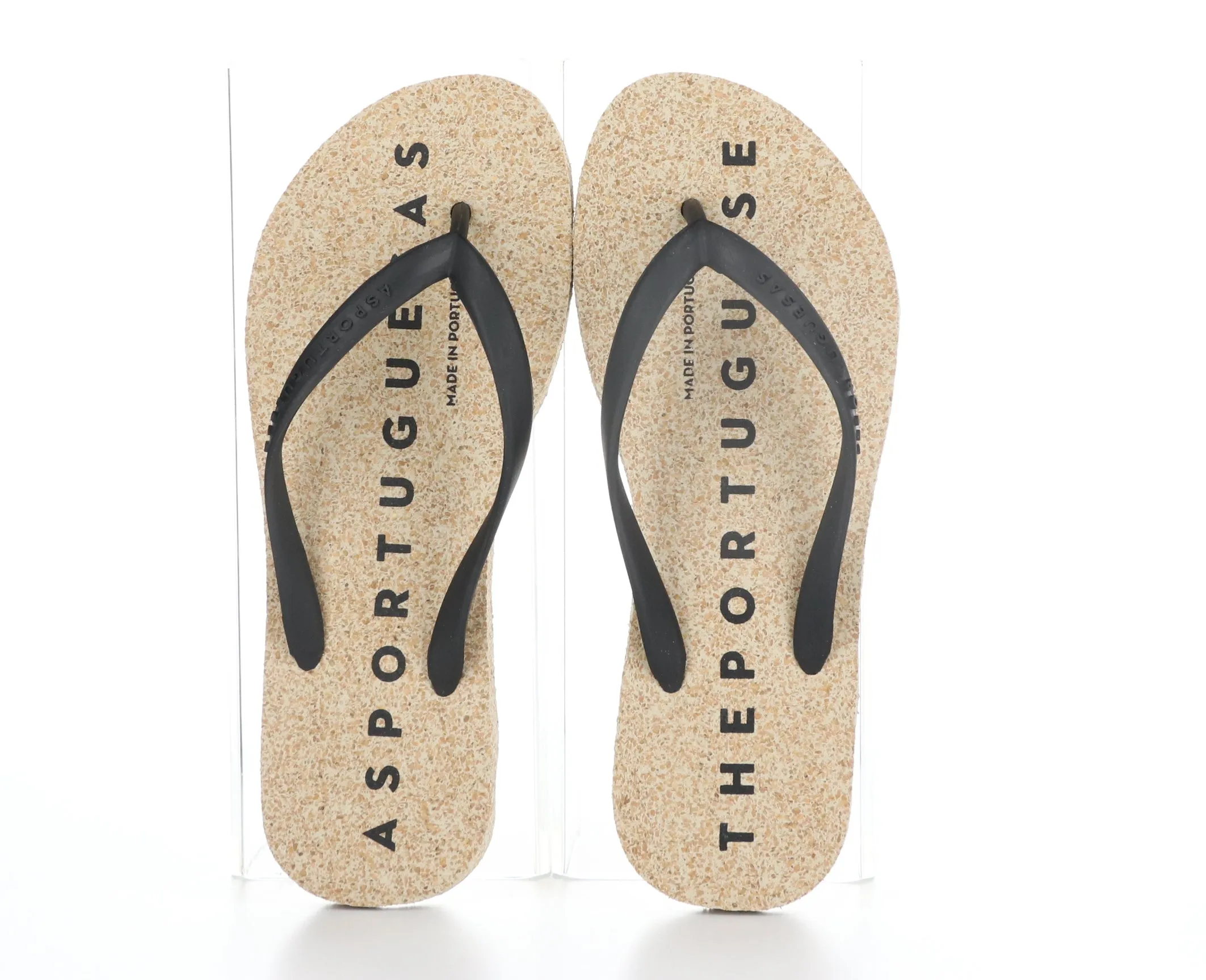 BASE_M Black Rubber Strap Beach Flip-Flops|BASE_M Tong de Plage in Noir