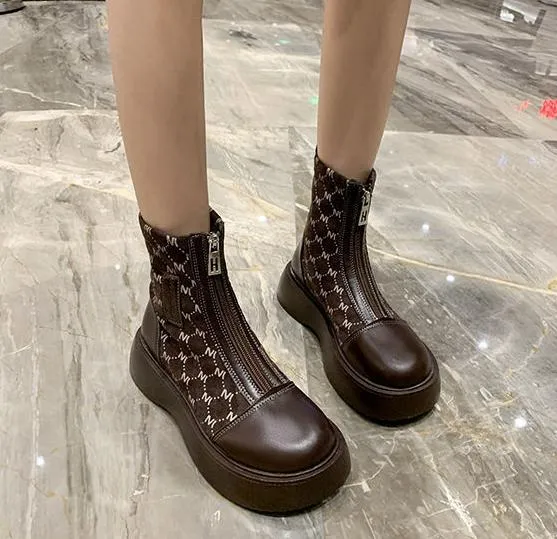 Beauty Versatile Zipper Boots