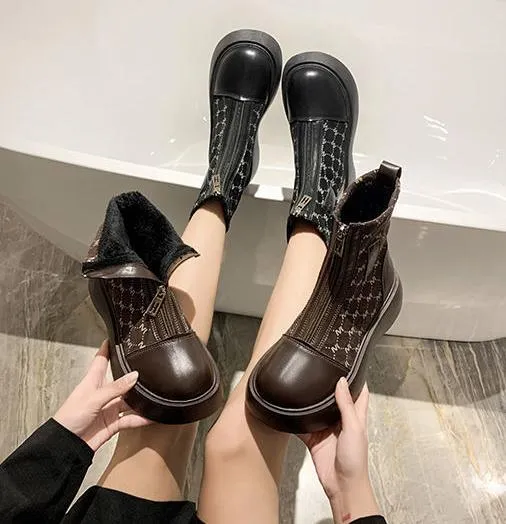 Beauty Versatile Zipper Boots