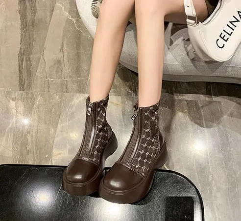 Beauty Versatile Zipper Boots