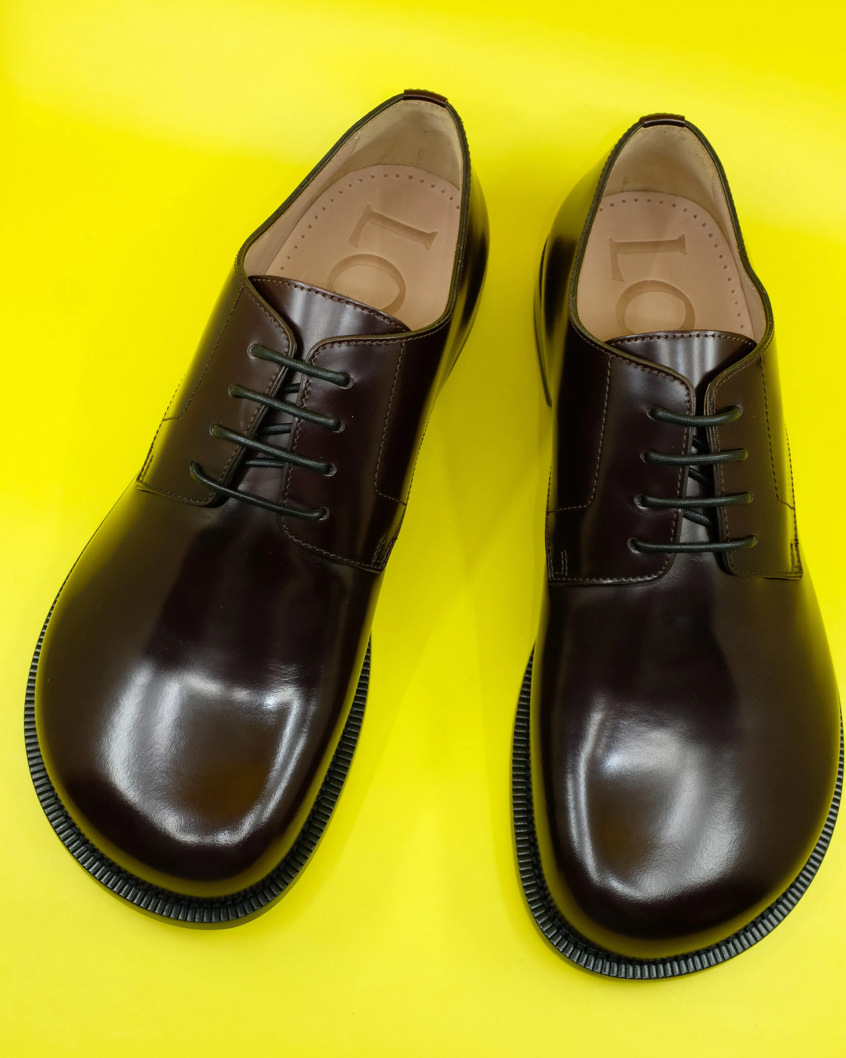 Burgundy Brushed Calfskin Campo Derby Shoe