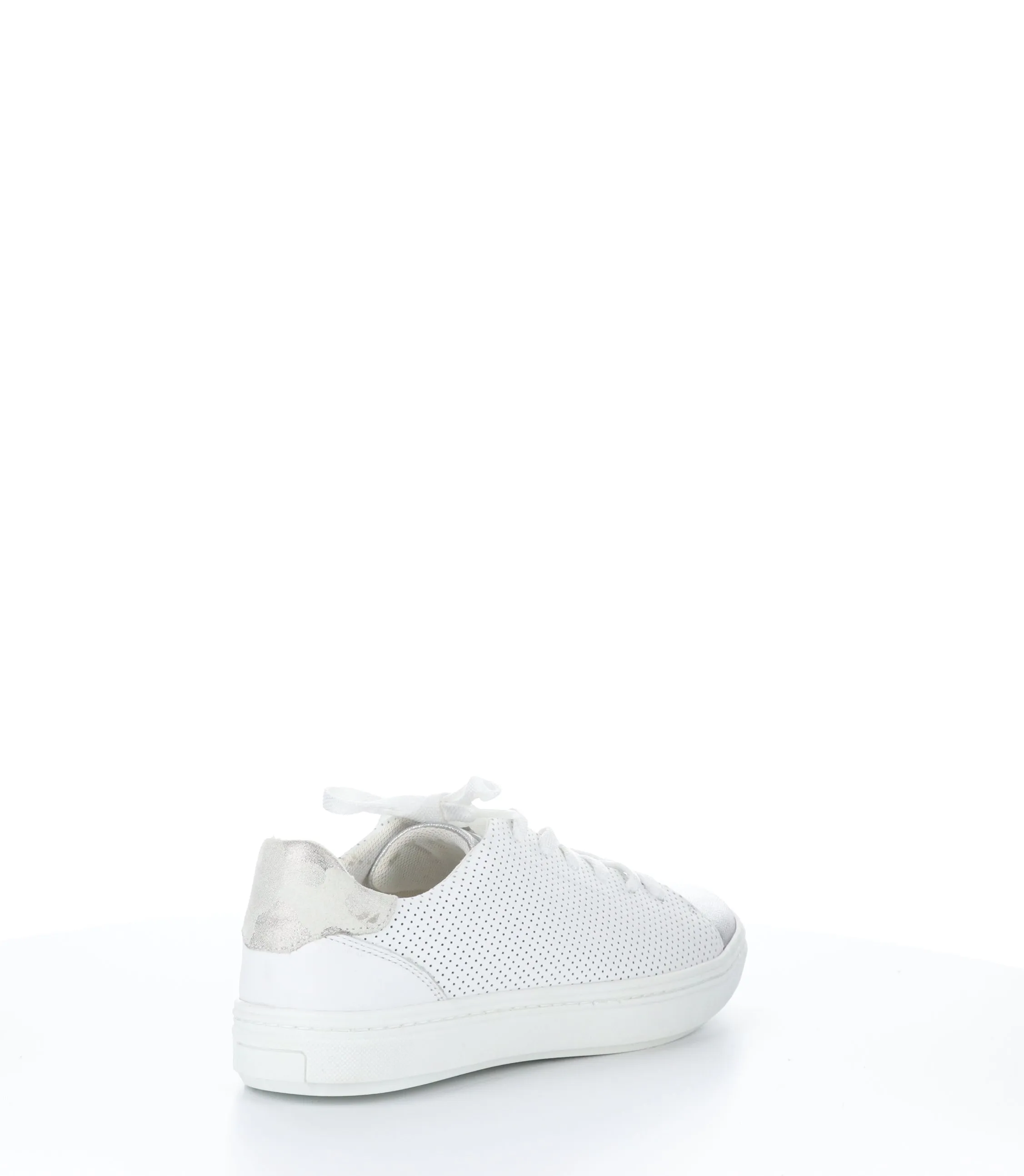 CHERISE SILVER/OFF WHITE Round Toe Trainers