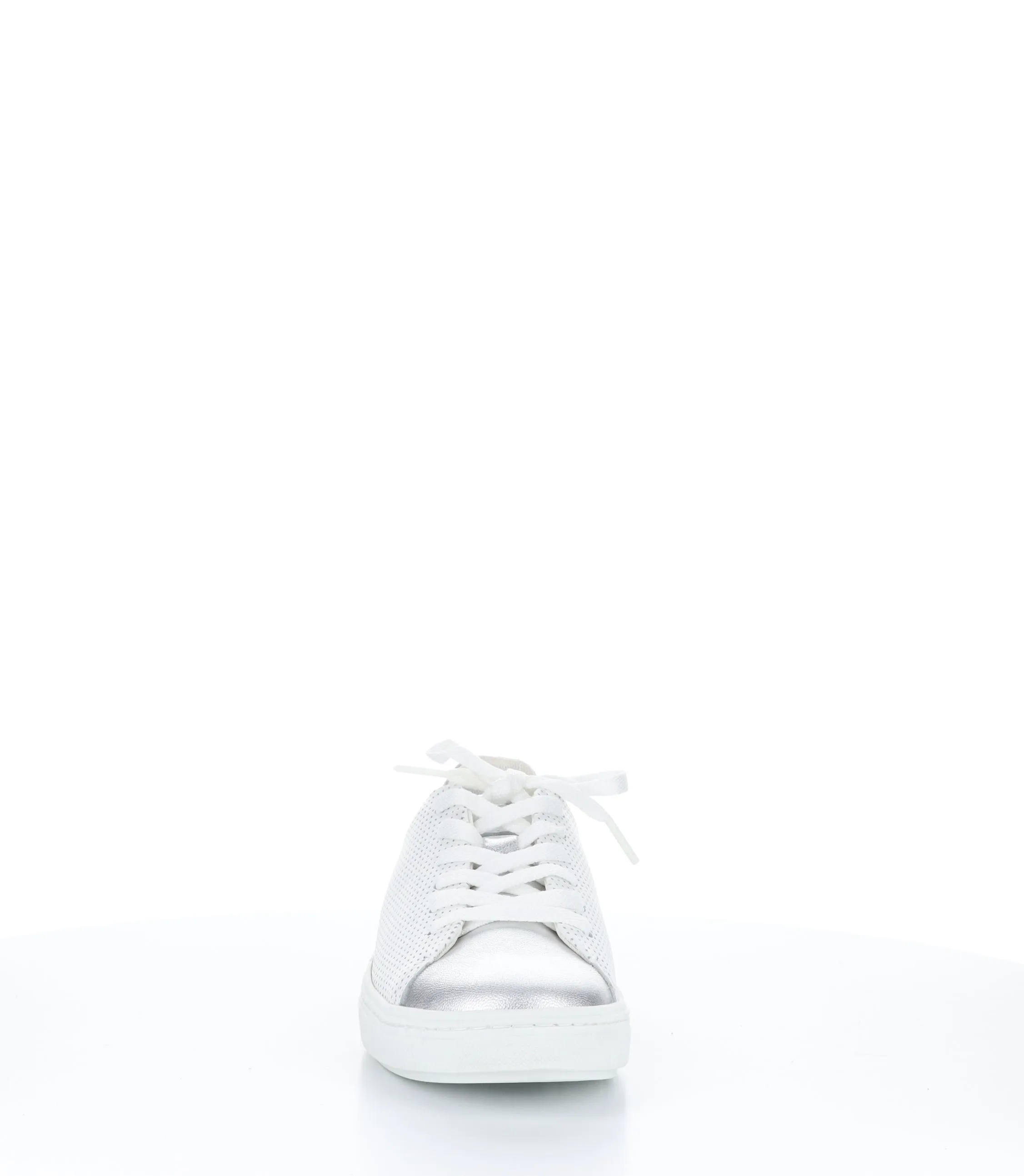 CHERISE SILVER/OFF WHITE Round Toe Trainers