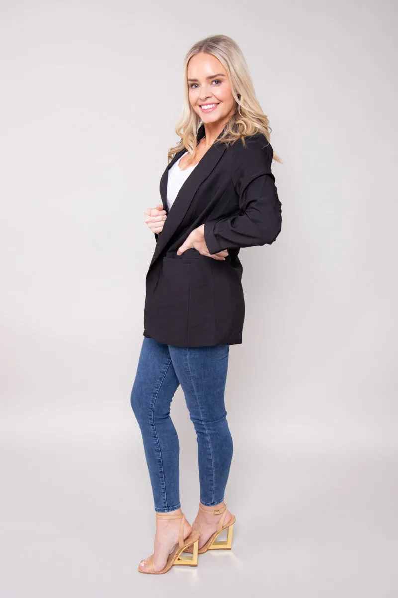 Classic Edge Blazer- Black