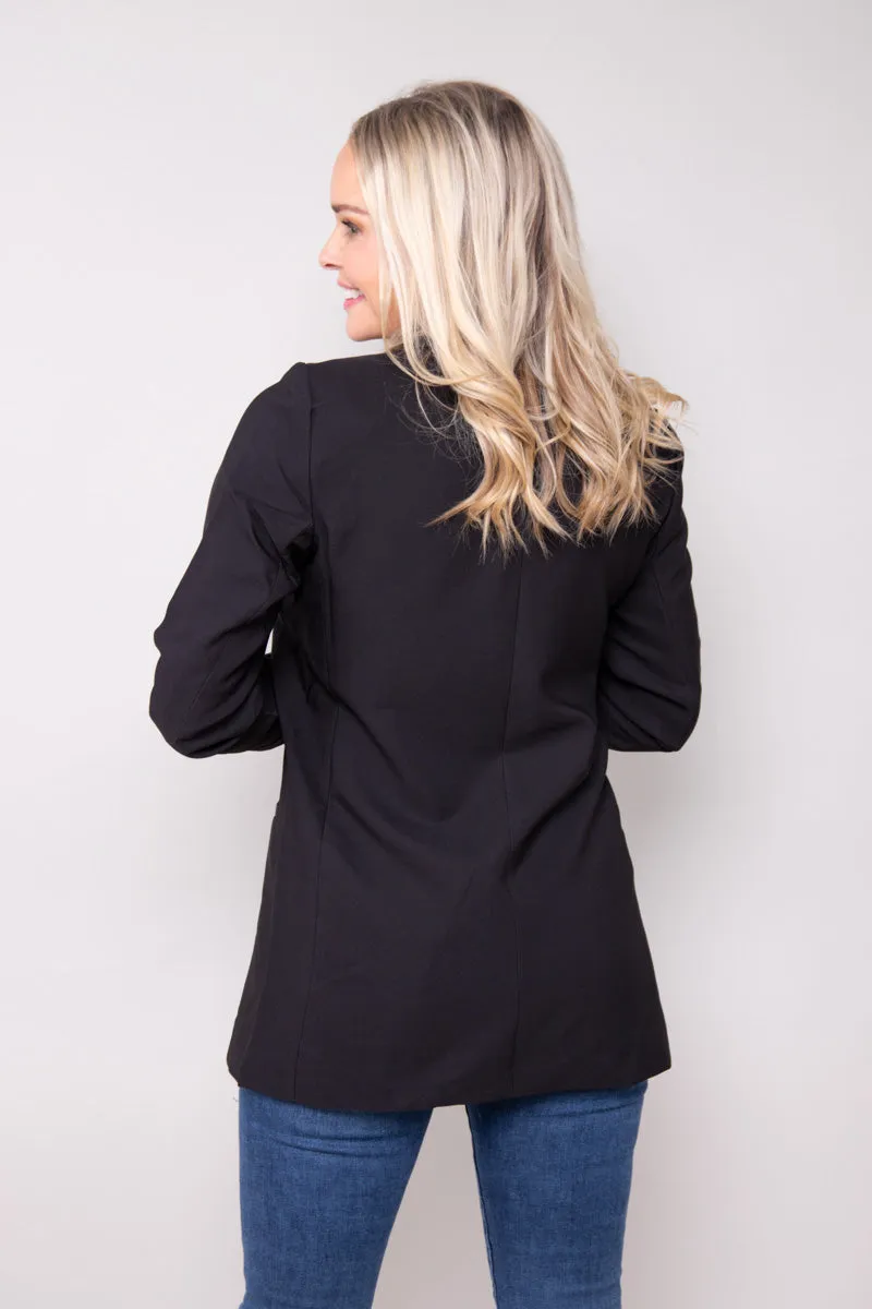 Classic Edge Blazer- Black