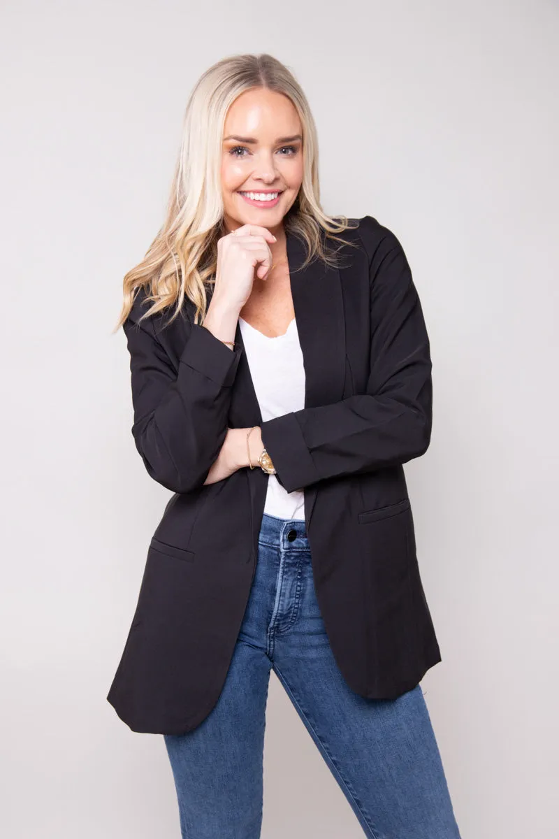 Classic Edge Blazer- Black