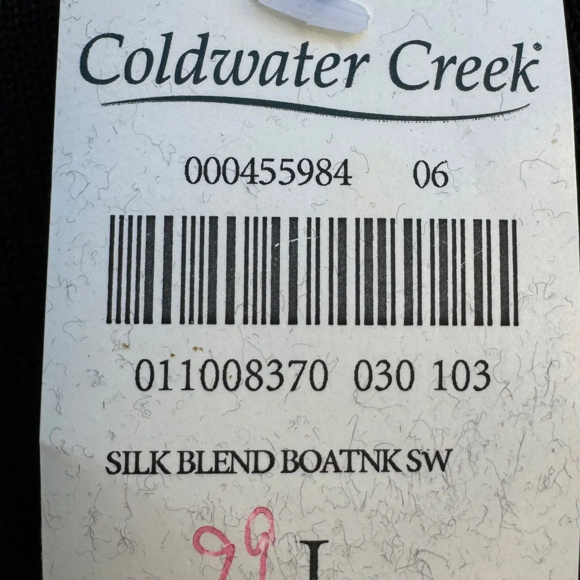 Coldwater Creek Womens Black Silk Blend Boat Neck Long Sleeve Knit Sweater New L