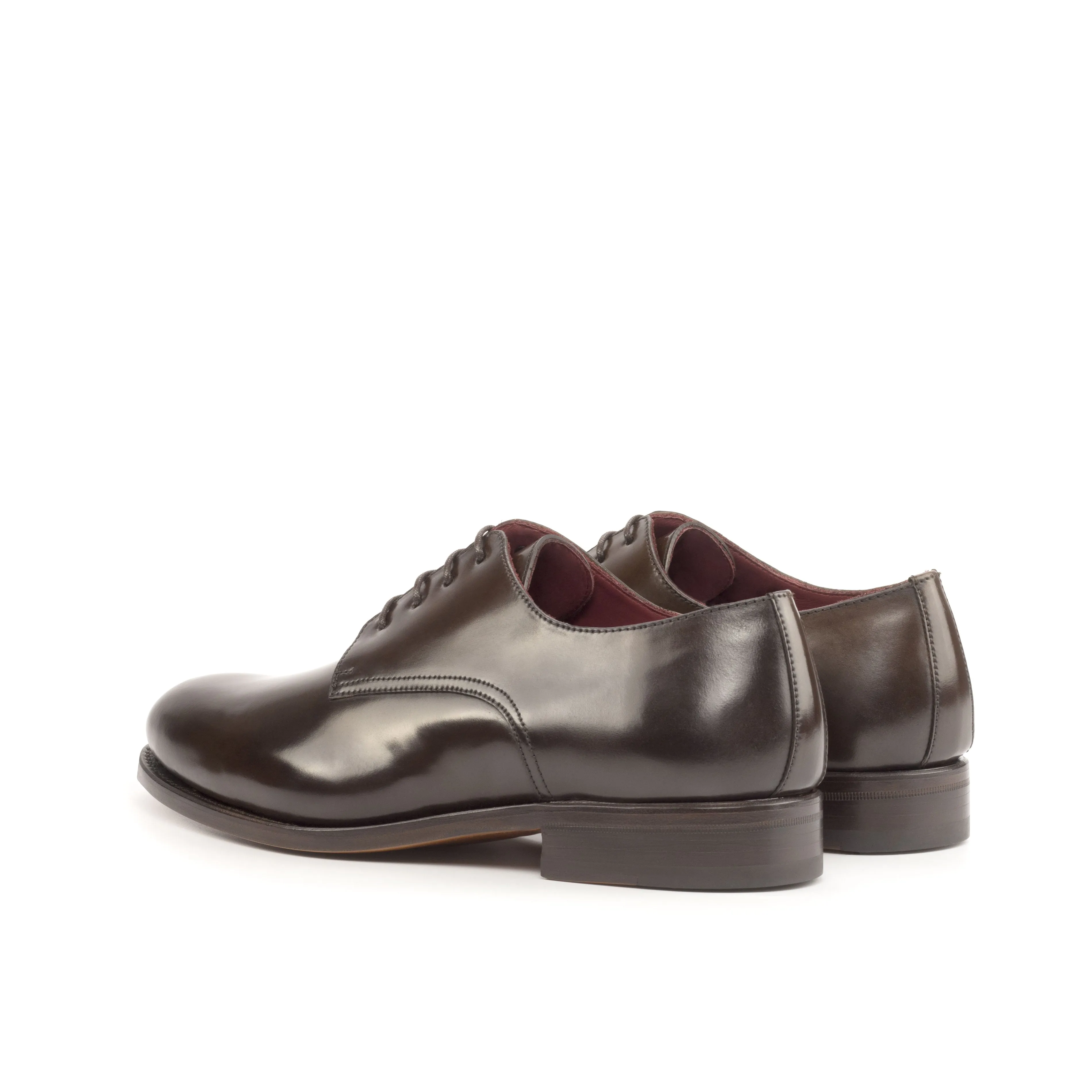 DapperFam Vero in Dark Brown Men's Italian Cordovan Leather Derby