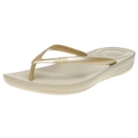 FitFlop IQUSHION Ergonomic Flip-Flops Gold | Dotique