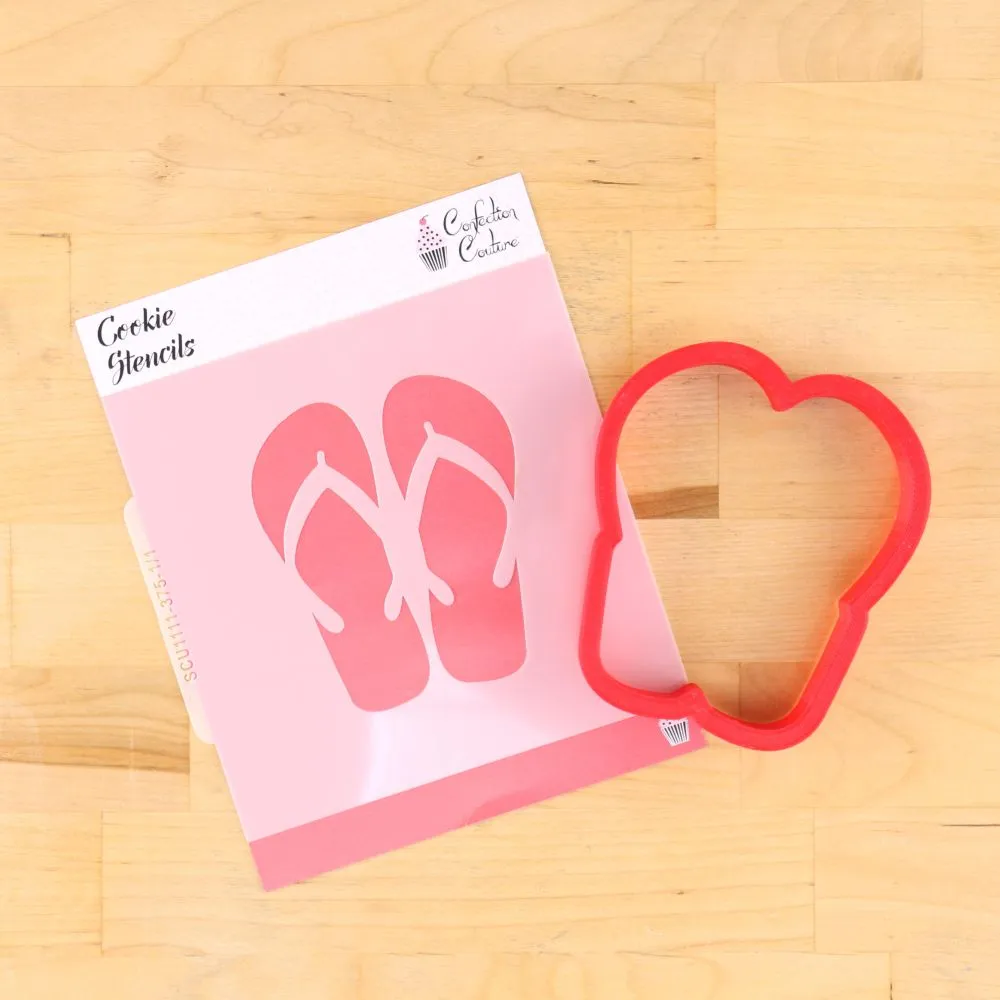 Flip Flops Cookie Stencil