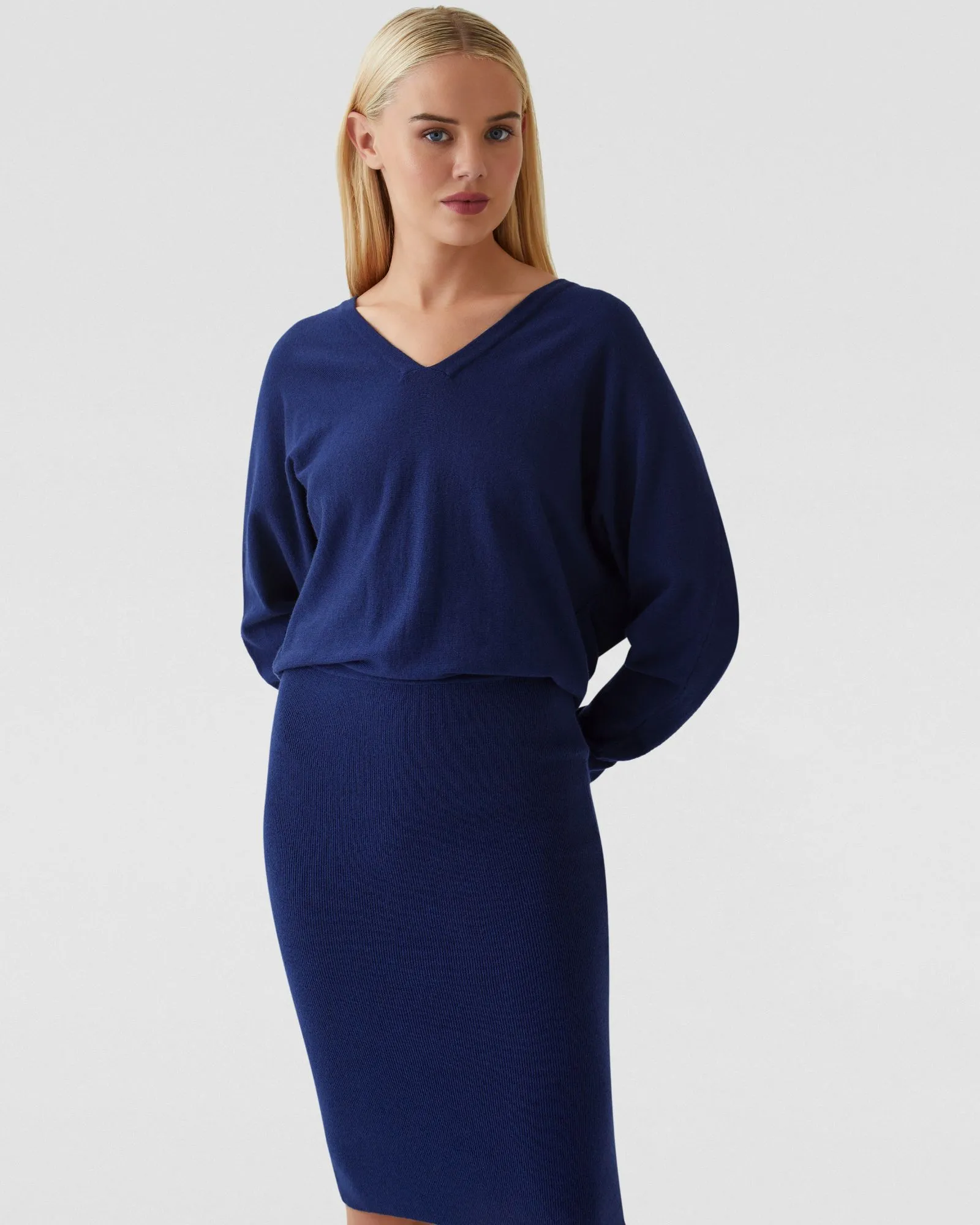 Francesca V-Neck Knitted Dress