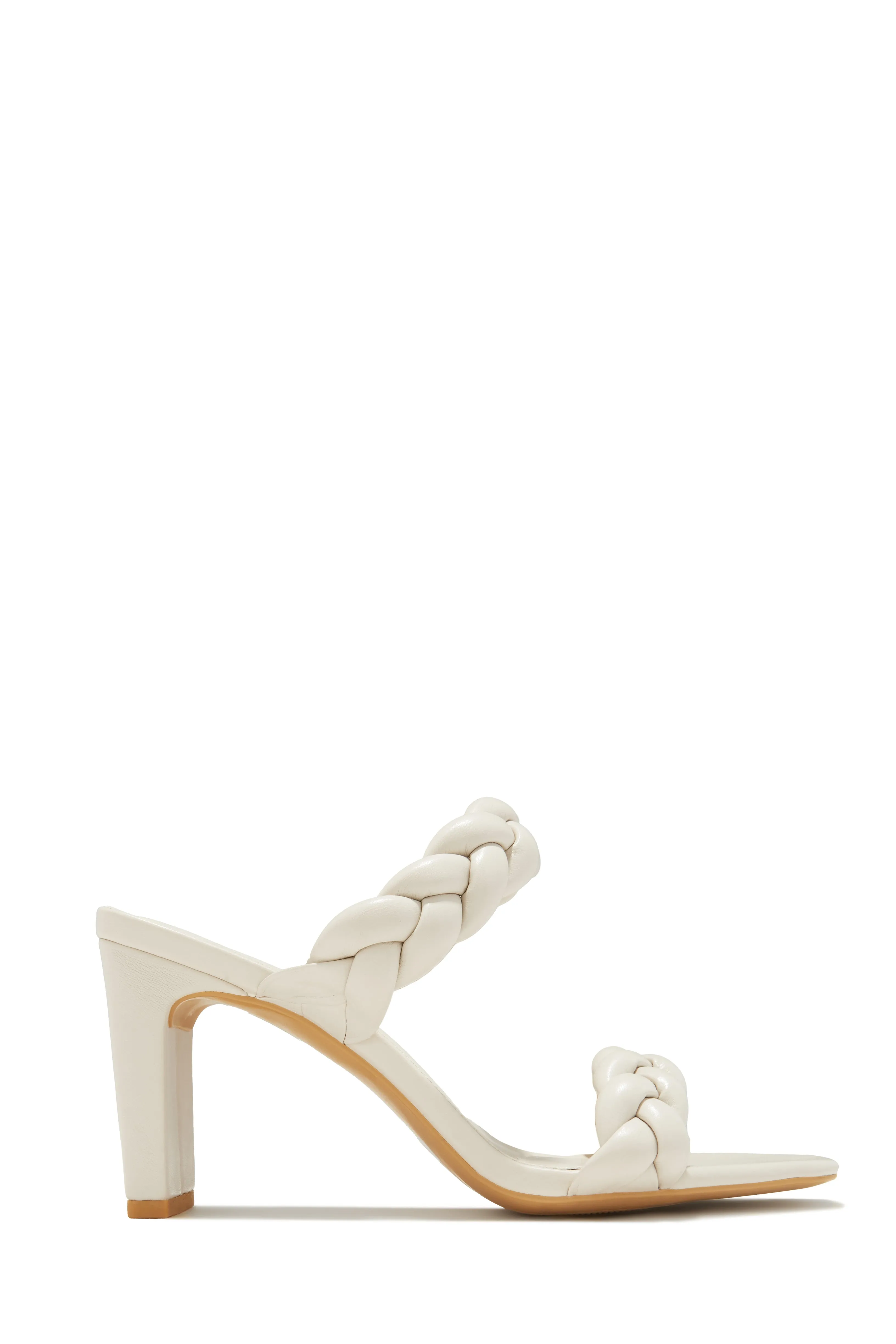 Gigi Block Heel Mules - Bone
