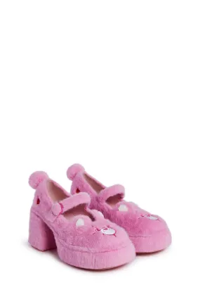 Love Alot Platform Mary Janes- Pink