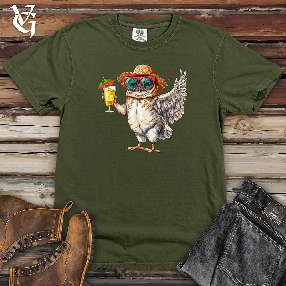 Owl Beach Vacation Heavy Cotton Comfort Colors Tee