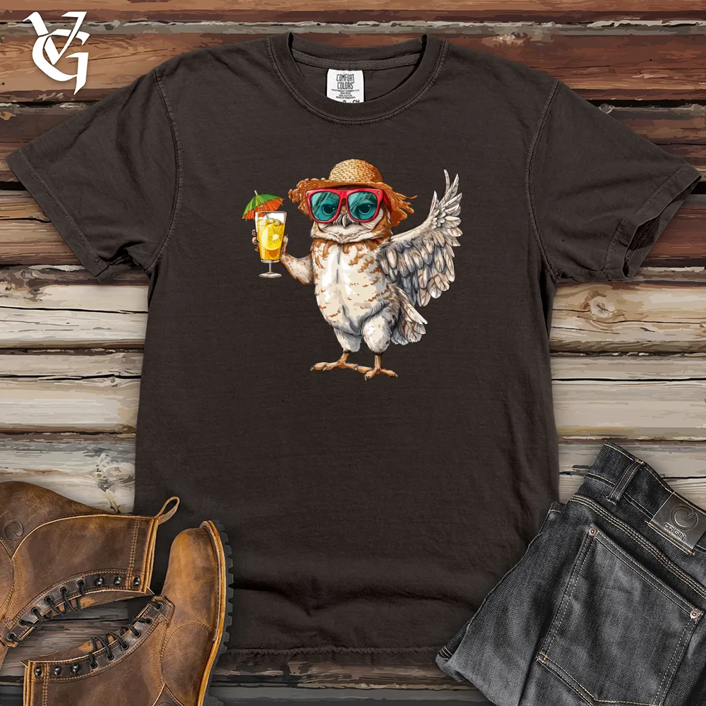 Owl Beach Vacation Heavy Cotton Comfort Colors Tee