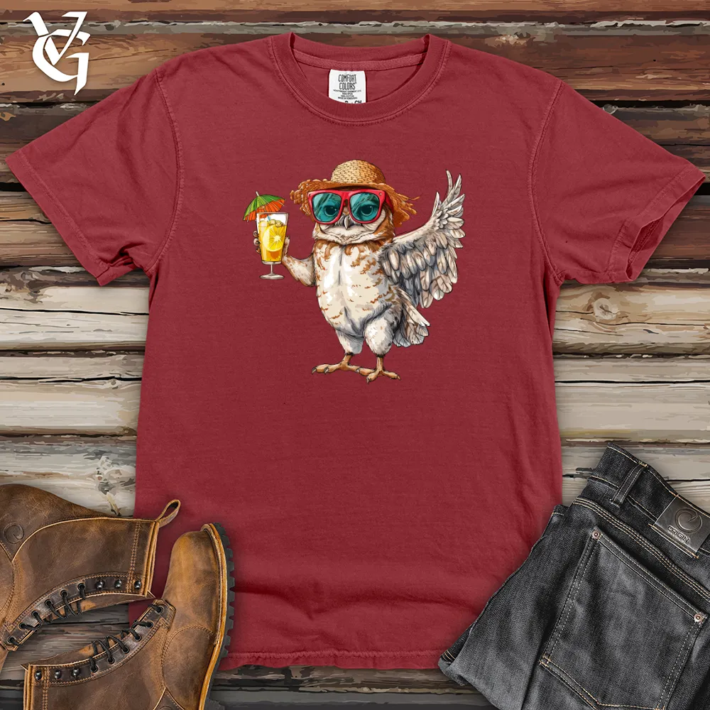 Owl Beach Vacation Heavy Cotton Comfort Colors Tee