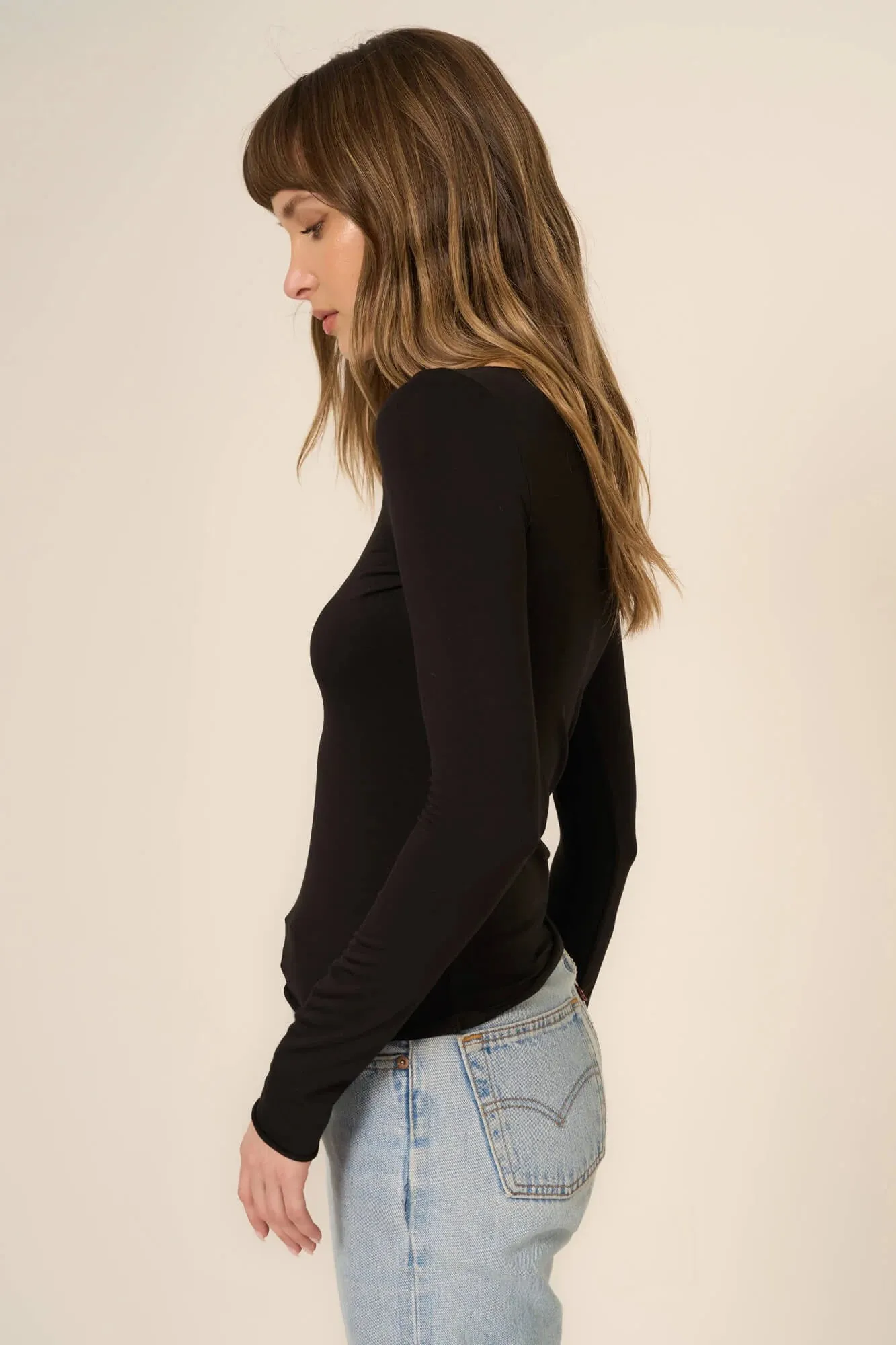 Project Social T Vera Boat Neck Long Sleeve