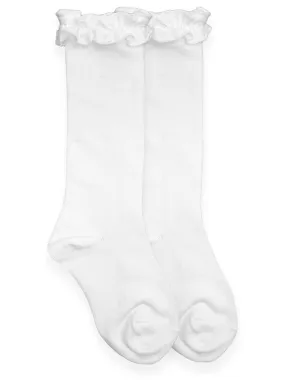 Ruffle Knee High Socks