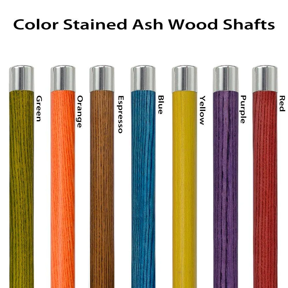 Scratch and Dent Chrome Plated Derby Handle Walking Cane w/ Blue Stained Ash Shaft & Aluminum Silver Collar V2197