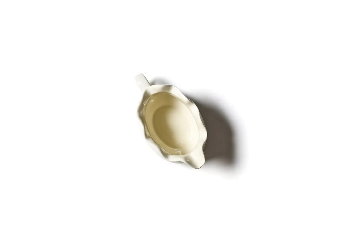 Signature White Ruffle Gravy Boat