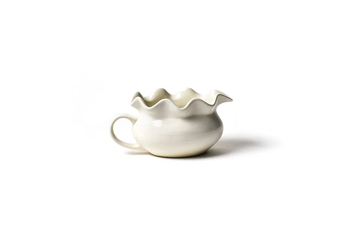 Signature White Ruffle Gravy Boat