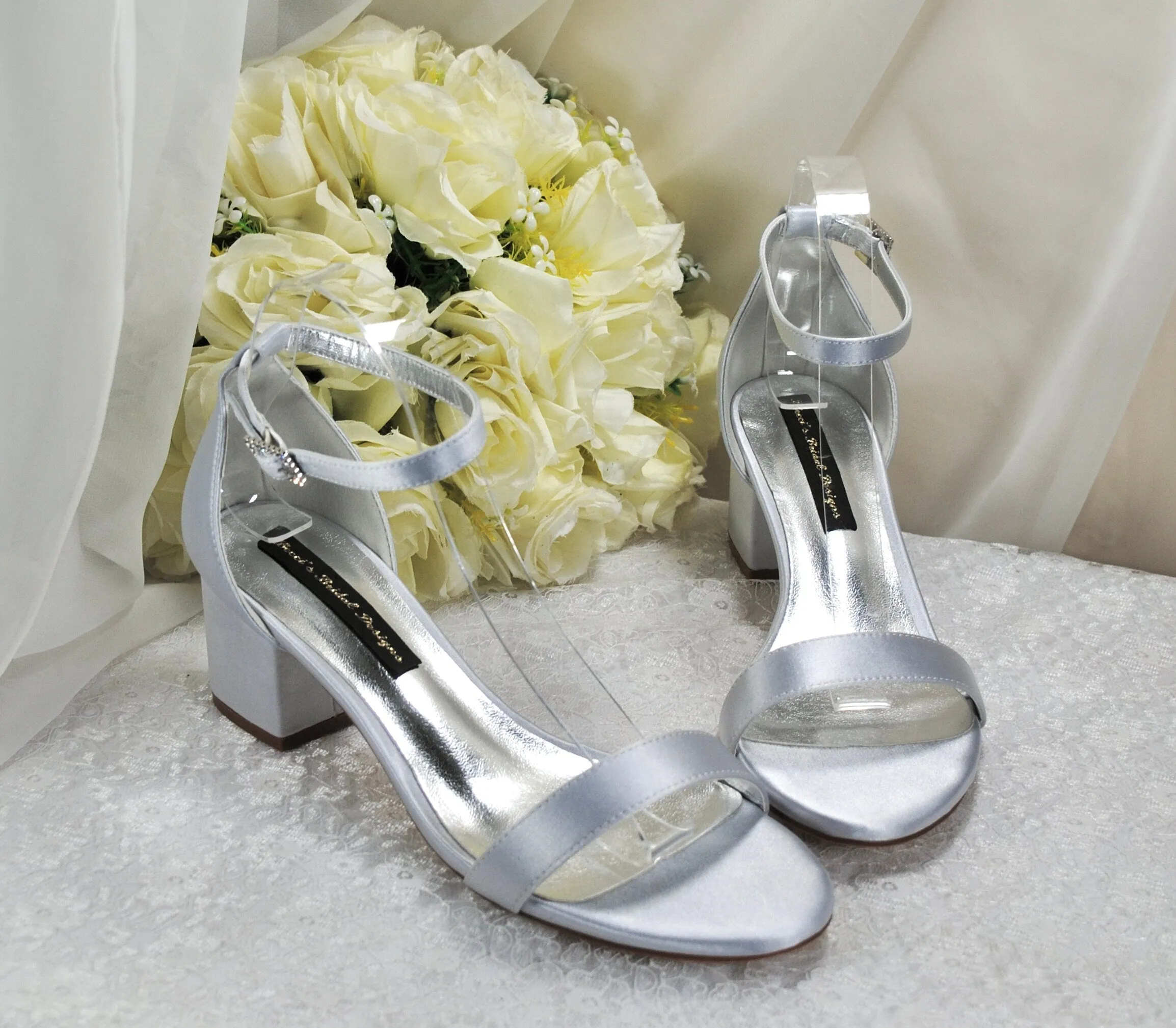 Silver Bridesmaid Sandals- Size UK7/US9.5