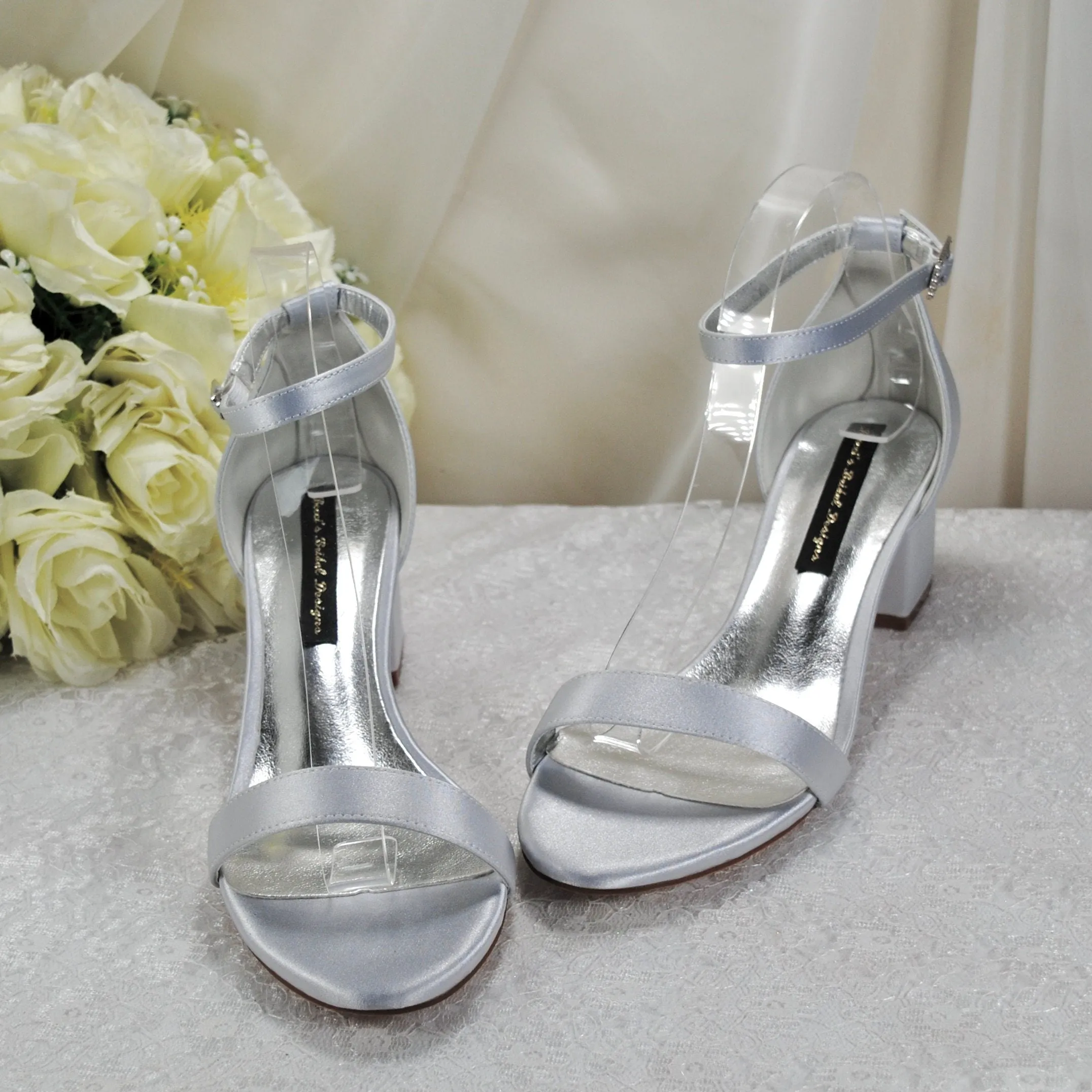 Silver Bridesmaid Sandals- Size UK7/US9.5