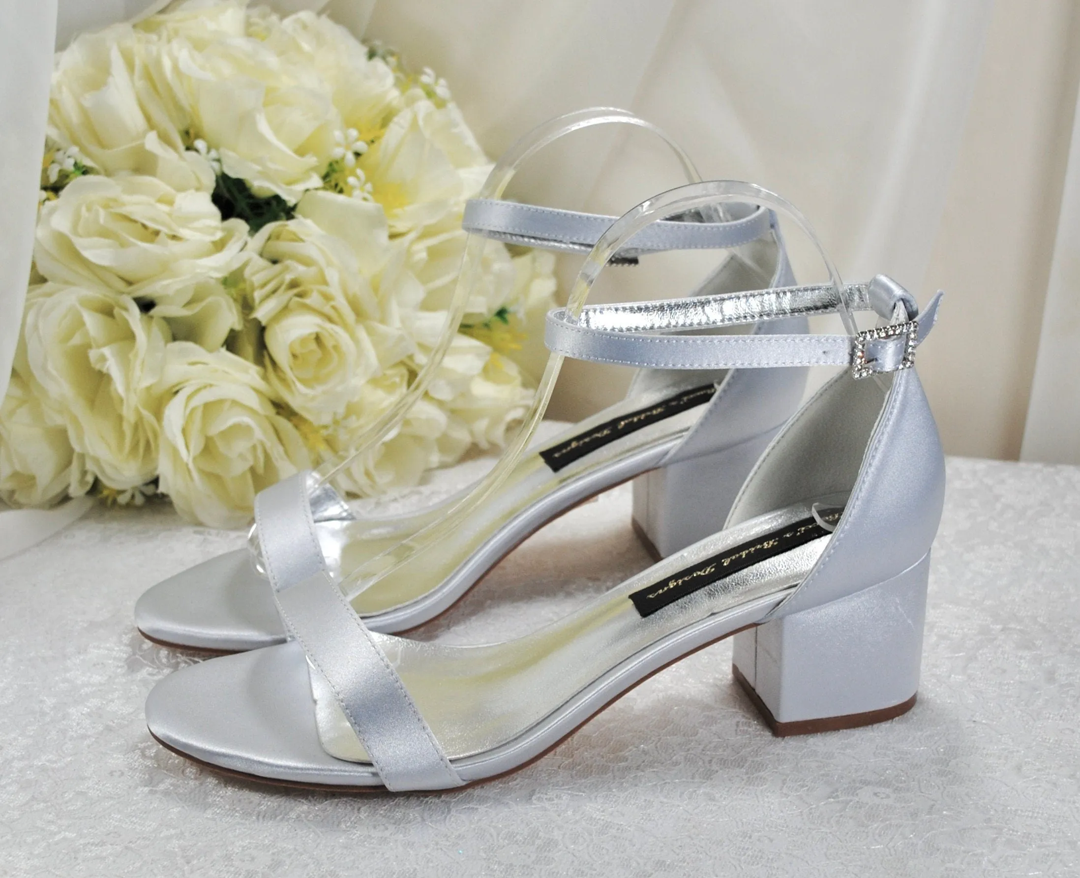 Silver Bridesmaid Sandals- Size UK7/US9.5