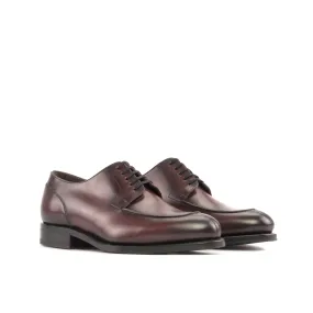 Split Toe Derby in Burnished Burgundy Box Calf