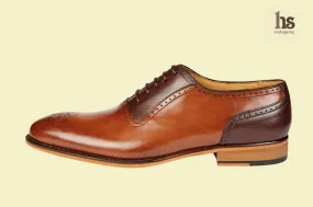 Two Tone Oxford with flower punch on toe