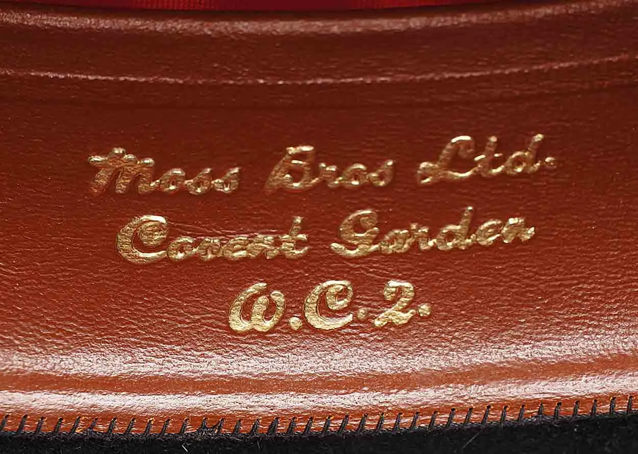 Vintage Mens English Bowler Hat Derby Moss Bros Covent Garden Large 7 3/8